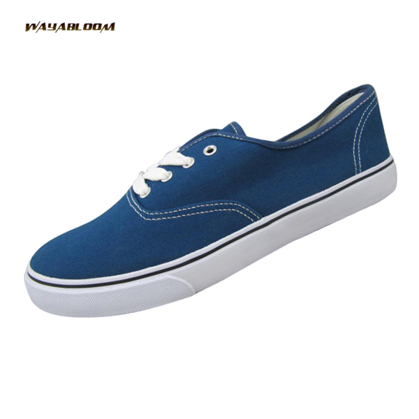 lace up flat canvas shoes simple design fashion color